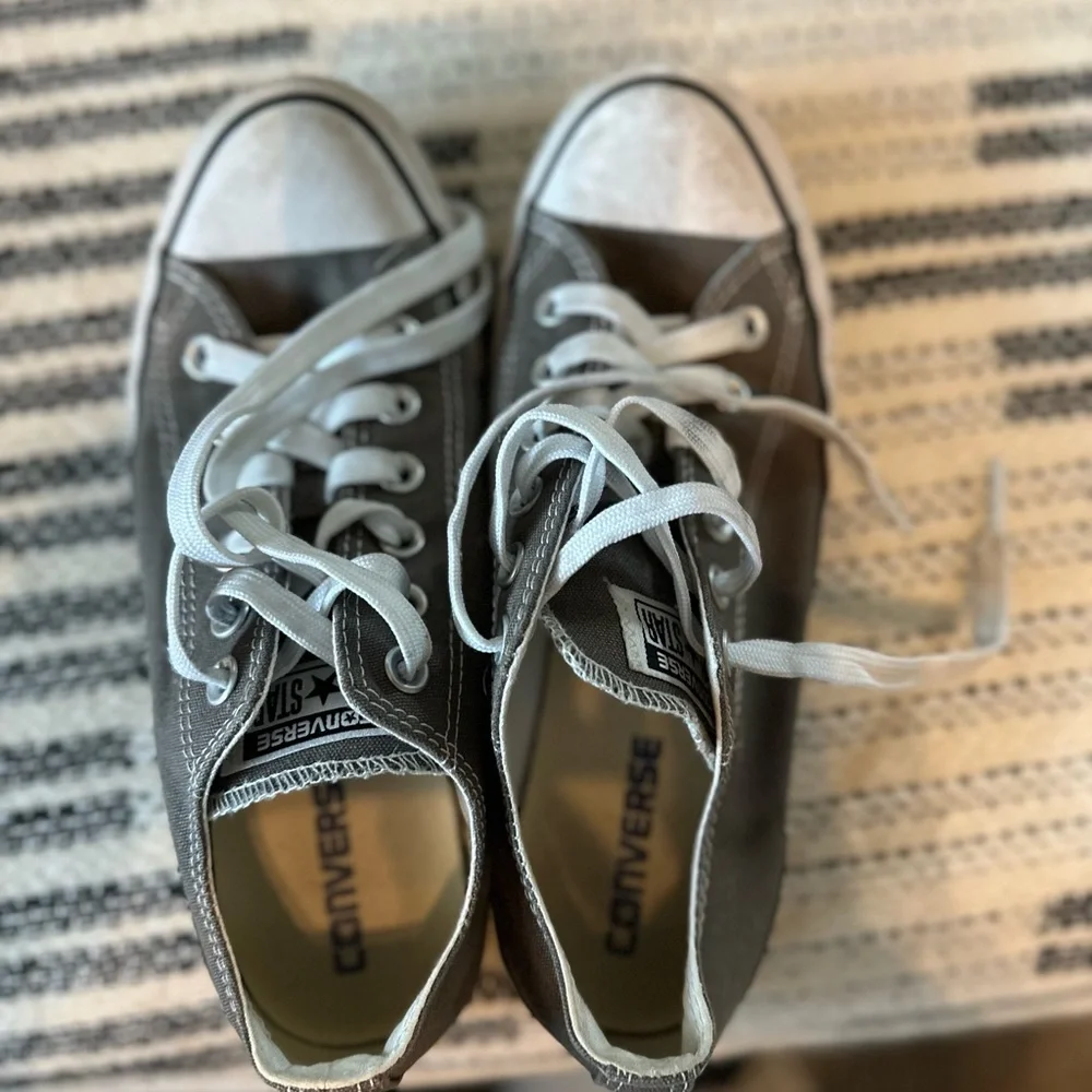 Converse Chuck Taylor All Star Low Top Sneakers Gray Men’s 8 - Picture 4 of 7